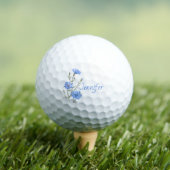 Wild Chicory Blume Botanischer Individuelle Name Golfball (Insitu T-Shirt)