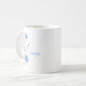 Wild Chicory Blume Botanischer Individuelle Name Kaffeetasse (Vorderseite Links)