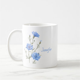 Wild Chicory Blume Botanischer Individuelle Name Kaffeetasse