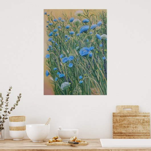 Wild Chicory und Unkraut Poster (Küche)