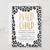 Wild Child Baby Shower Einladung (Vorderseite)
