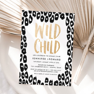 Wild Child Baby Shower Einladung