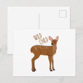 Wild Child Deer Postkarte (Vorne/Hinten)