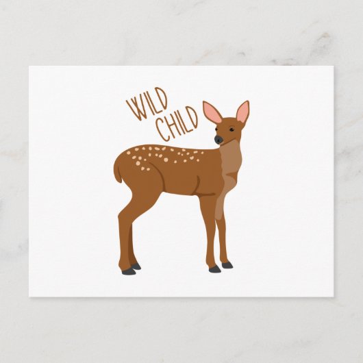 Wild Child Deer Postkarte (Vorderseite)