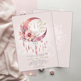 Wild Child Dreamcatcher Crystals Baby Girl Shower Einladung