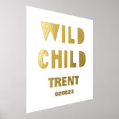 WILD CHILD | NAMEN DATE EDITABLE TEXT GOLD FOLIENDRUCKE (Ablage )