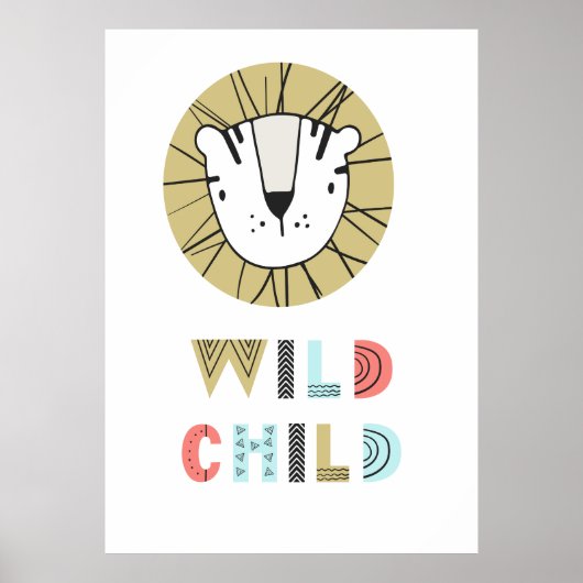 Wild Child Scandia Lion Poster (Vorne)