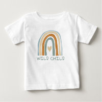 Wild Child süße Boho-Regenbogen-Zeichnung Baby-Top