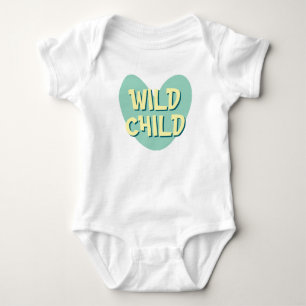 Wild Child süßes Herz Baby-Body für Neugeborene Baby Strampler