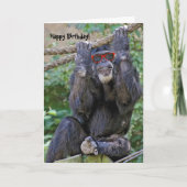 Wild Chimp mit Sonnenbrille Karte (Vorderseite)
