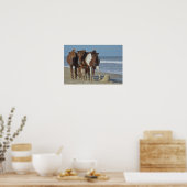 Wild Chincoteague Ponies, Assateague Island Beach Poster (Küche)
