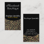 Wild Cougar Animal Print Designer Makeup Salon Visitenkarte (Vorne/Hinten)