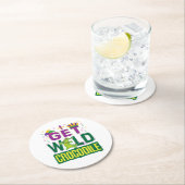 Wild Crocodile Mardi Gras Alligator Runder Pappuntersetzer (Vor Ort)