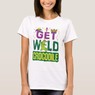 Wild Crocodile Mardi Gras Alligator T-Shirt