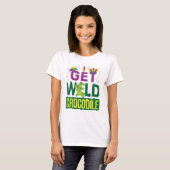 Wild Crocodile Mardi Gras Alligator T-Shirt (Vorne ganz)