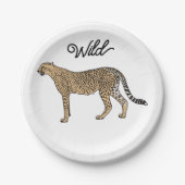 Wild Custom Cheetah Pappteller (Vorderseite)
