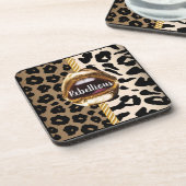 Wild Custom Gold Lips Geschenk Décor Girl Niedlich Getränkeuntersetzer (Linke Seite)