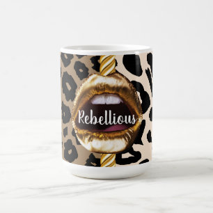 Wild Custom Gold Lips Geschenk Décor Girl Niedlich Kaffeetasse