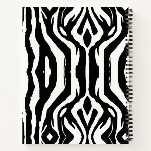 Wild Custom Zebra Print Pattern Notizblock (Rückseite)
