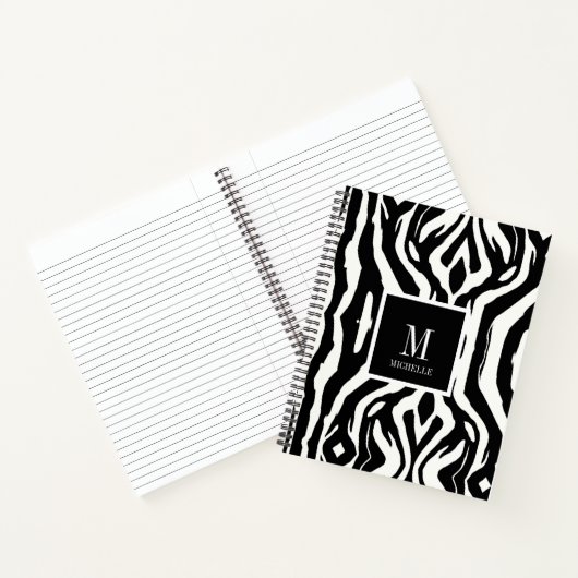 Wild Custom Zebra Print Pattern Notizblock (Innenseite)