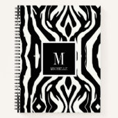 Wild Custom Zebra Print Pattern Notizblock (Vorderseite)