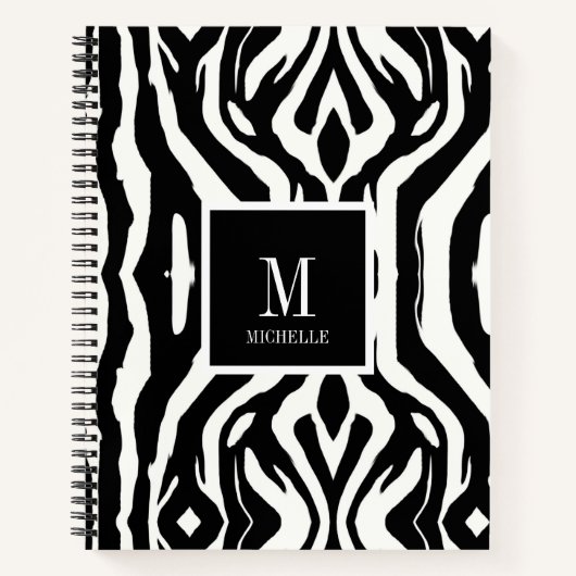 Wild Custom Zebra Print Pattern Notizblock (Vorderseite)