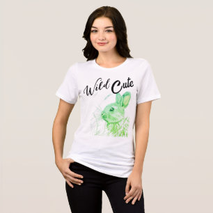 Wild Cute – Hasendesign Damen T-Shirt Tri-Blend Shirt