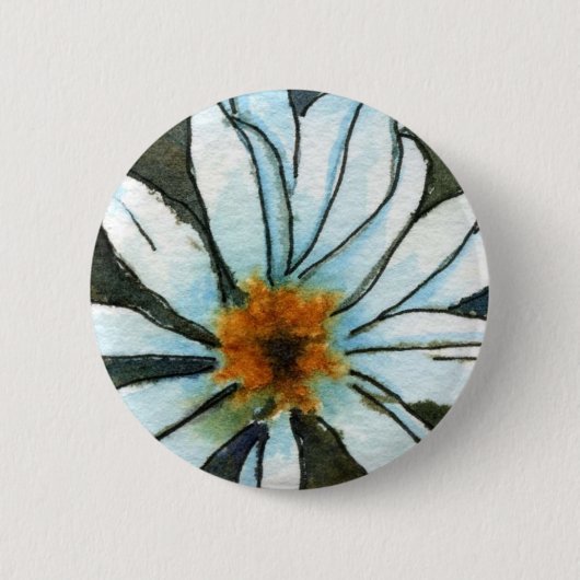"Wild Daisies #1" - Blumenschaltfläche Button (Vorderseite)