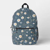Wild Daisies Bedruckter Rucksack (Vorderseite)