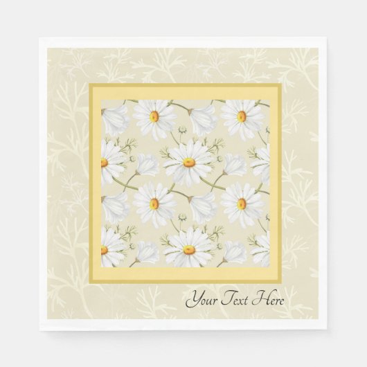 Wild Daisies Paper Napkin Serviette (Vorderseite)