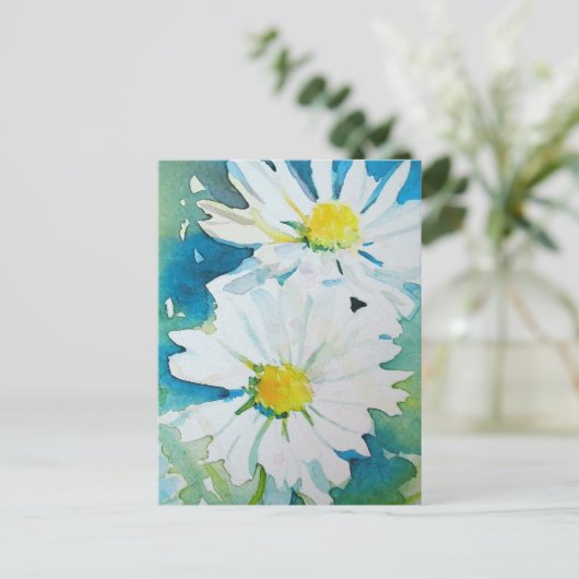 Wild Daisies Postkarte (Stehend Vorderseite)