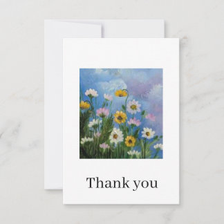 Wild daisies Thank you card Dankeskarte