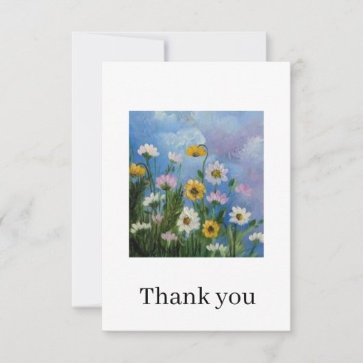 Wild daisies Thank you card Dankeskarte (Vorderseite)