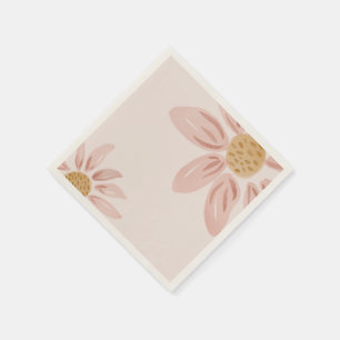 Wild Daisy Birthday Pink und Gelb Serviette