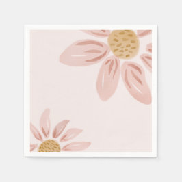 Wild Daisy Birthday Pink und Gelb Serviette