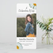 Wild Daisy Feier des Lebens Fotokarte Einladung (Stehend Vorderseite)