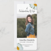 Wild Daisy Feier des Lebens Fotokarte Einladung (Vorderseite)