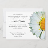 Wild Daisy Funeral Announcement Card Einladung (Vorderseite)