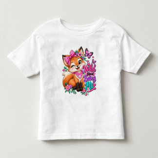 Wild darüber, dass ich ein Fuchs (Mädchen) bin Kleinkind T-shirt
