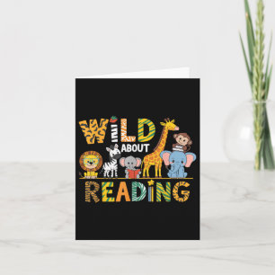 Wild darüber, Kid Liebe Wild Animal Books zu lesen Karte