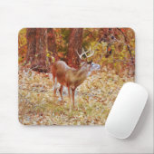 Wild Deer Buck Antlers Art Mouse Pad Mousepad (Mit Mouse)