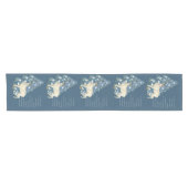 Wild Deer Footprints in Snow – Winter Nature Art Kurzer Tischläufer (Horizontal)