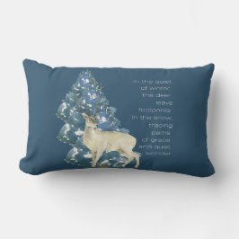 Wild Deer Footprints in Snow – Winter Nature Art Lendenkissen