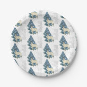 Wild Deer Footprints in Snow – Winter Nature Art Pappteller (Vorderseite)