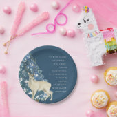 Wild Deer Footprints in Snow – Winter Nature Art Pappteller (Party)