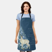 Wild Deer Footprints in Snow – Winter Nature Art Schürze (Getragen)