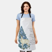 Wild Deer Footprints in Snow – Winter Nature Art Schürze (Getragen)