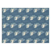 Wild Deer Footprints in Snow – Winter Nature Art Tischdecke (Vorderseite (Horizontal))