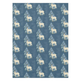 Wild Deer Footprints in Snow – Winter Nature Art Tischdecke