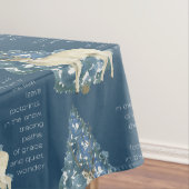 Wild Deer Footprints in Snow – Winter Nature Art Tischdecke (Beispiel)